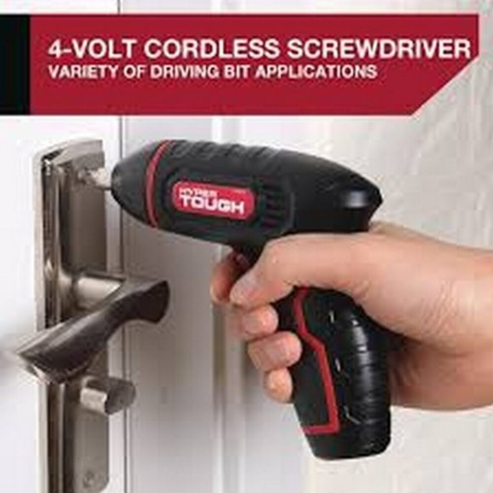 NWT Screwdriver HYPER TOUGH Rechargeable 4 Volt Cordless Drill Power Tool Kit
